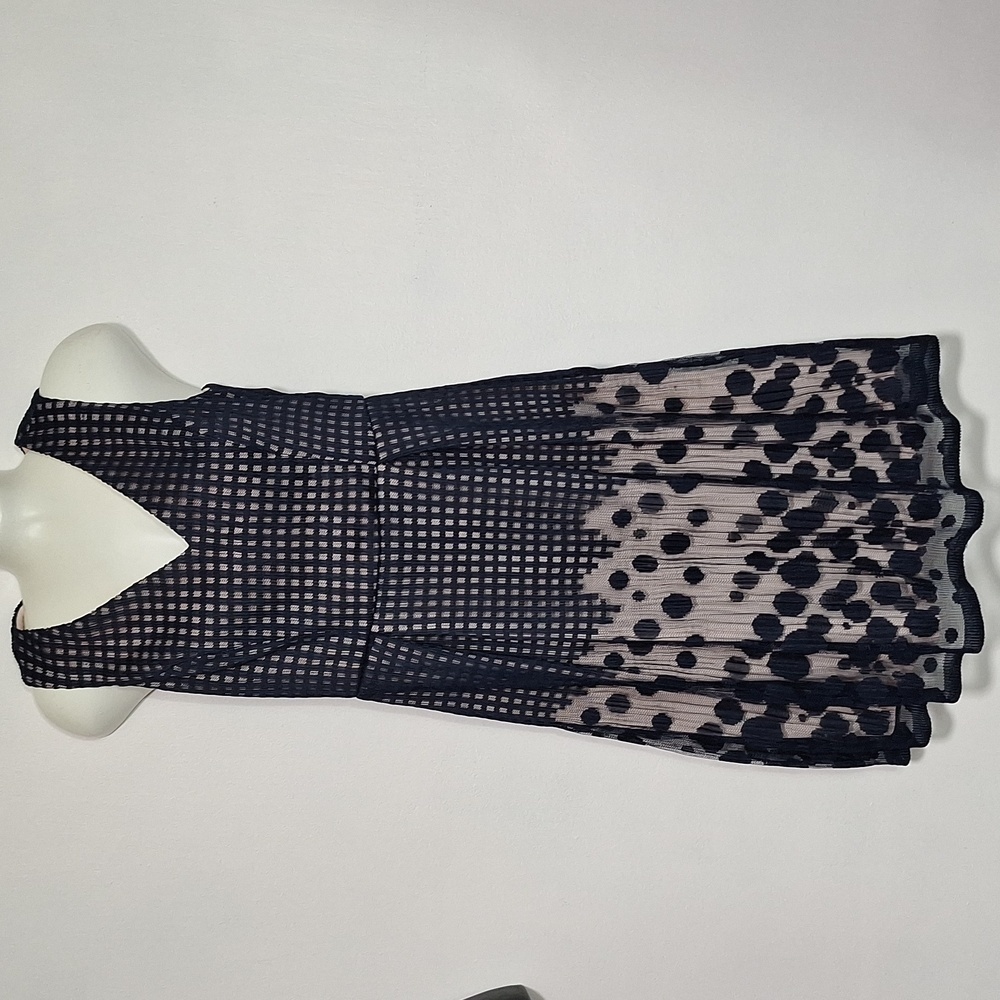 Adrianna Papell Dress Black Overlay Sleeveless